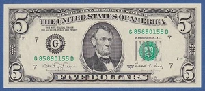 UNITED STATES OF AMERICA -- 5 DOLLARS ( 1988A ) -- G -- UNC -- PICK 481b . - Picture 1 of 2