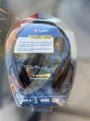 Auriculares NUEVO Labtec Note 502 Deluxe Ultra Suave - Negro Foto 1 de 4