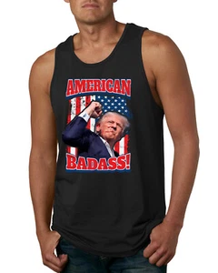 Camiseta sin mangas Trump Shot American Badass Rally 2024 Election para hombre - Imagen 1 de 7
