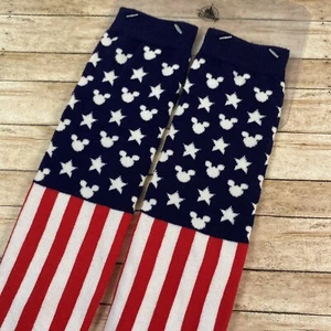 Disney Parks Mickey Mouse Stars And Stripes Americana Patriotic Socks Unisex NWT - Picture 1 of 3