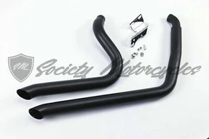 Harley Davidson Wide Glide Low Rider T-Sport Street Sweeper Black 2.25" Exhaust - Picture 1 of 6