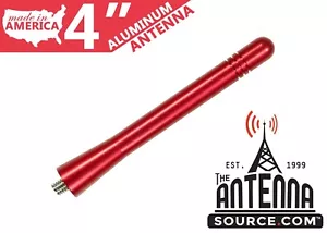 **SHORT** 4" ALUMINUM RED ANTENNA MAST - FITS: 2011-2017 Mini Cooper Countryman - Foto 1 di 1