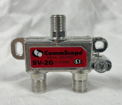 CommScope SV-2G 2-Way Digital Cable Coaxial Splitter 5-1000mhz 2017 Model USED - Image 1 of 4