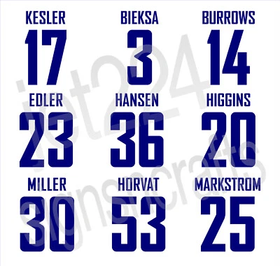 Vancouver Canucks DECAL/STICKER 2010s Kesler Bieksa Hansen Edler Horvat Miller + - Image 1 of 4
