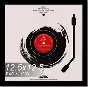 Vinyl Record Frame Wall Display Album Cover Black For 12 Inch LP Record W/ Cover - Picture 1 of 4