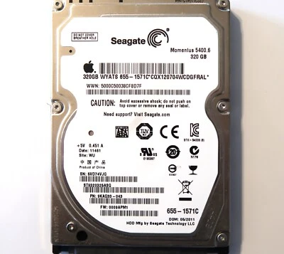 Seagate ST9320325ASG 9KAG33-043 0009APM1 (5VD7) WU China 2.5" 320gb Sata 05/2011 - Image 1 of 2