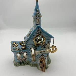 Blue Sky Clayworks Hope Church Candle/Tea Light ~ Goldminc, New 2004 - Picture 1 of 7