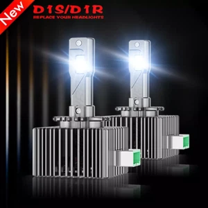 D1S D1R LED Headlight Bulbs 120W 6000K Super White HID Xenon Conversion Kit 2PCS - Picture 1 of 13