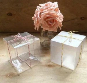 100x Clear Transparent Cubic Box Frosted Matte Party Favour Box Product Packing - Picture 1 of 2