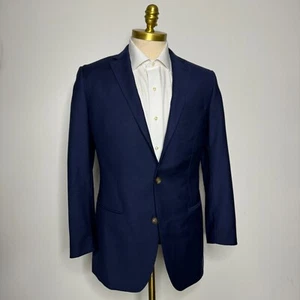 Indochino Men’s 40S Blazer Solid Blue Sport Coat Jacket Wool - Picture 1 of 10