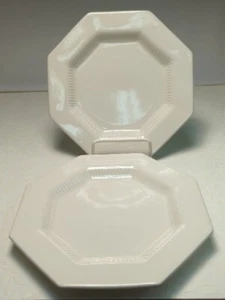2 White Vintage Ironstone Plates Independence Castleton 6.5 Small Salad Dessert - Picture 1 of 5