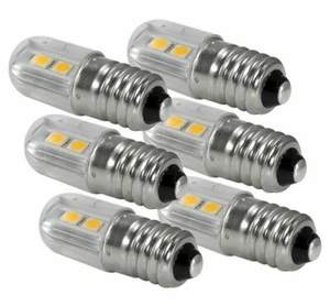 6X Warm 3000K 6.3 to 8VAC/DC LED Bulb E10 Screw Base Socket 1W Vintage Hi-FI 6pc - Picture 1 of 5