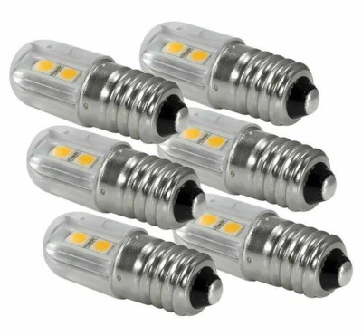 6X Warm 3000K 6.3 to 8VAC/DC LED Bulb E10 Screw Base Socket 1W Vintage Hi-FI 6pc - Image 1 of 4