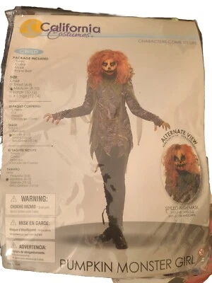 Child Pumpkin Monster Girl Halloween Costume size M (8-10)  - Image 1 of 3