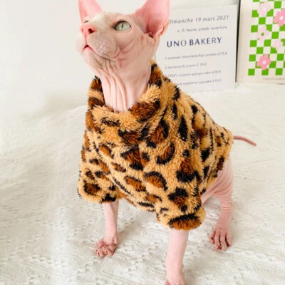 Thickened Sweater Warm Sphynx Cat Sweater Hairless Cat Clothes Coat Winter - Image 1 of 4