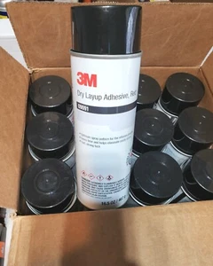 (12) 3M 09091 Dry Layup Spray Adhesive , 16.5 oz Aerosol Can, Red, Glass, Fabric - Picture 1 of 9