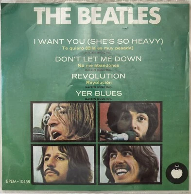 THE BEATLES [I WANT YOU] MEXICO GREEN SLEEVE EP 33rpm EPEM-10458 Apple - Image 1 of 3