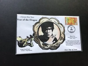 US 2005 Hand-Colored FDC#3895 Famous Asian American Cachet (12-1) Bruce Lee+9/35 - Picture 1 of 2