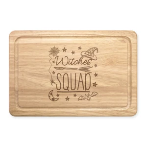 Witches Squad Halloween Rectangular Chopping Board Spooky Ghost Pumpkin Funny - Picture 1 of 1
