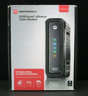 Motorola Surfboard eXtreme Cable Modem SB6121 DOCSIS 3.0 with Cables in Box - Image 1 of 4