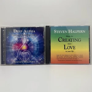Steven Halpern 2 CD LOT- Deep Alpha 2012 @ Music for Creating Love 1993 - Picture 1 of 6