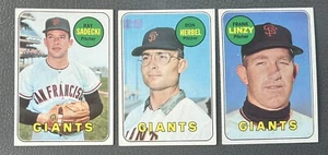 1969 Topps Baseball Lot of 3 San Francisco Giants Cards EX-EXMINT FREE SHIPPING - Picture 1 of 2