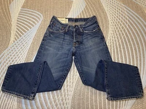 Abercrombie kids jeans sz 12 slim Medium-Dark Wash Button Fly - Picture 1 of 9