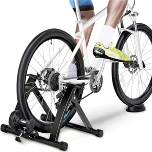 Magnetic Bike Trainer Stand Premium Steel Bicycle Indoor Exercise Fitness Black - Picture 1 of 11