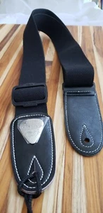 BLACK NYLON sturdy & adjustable guitar strap!! FREE USA SHIPPING!! - Picture 1 of 6