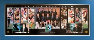 THE 1997 FOOTY SHOW LIMITED EDITION MOUNTED POSTER PERSONALLY SIGNED BY 3 - COA - Picture 1 of 7