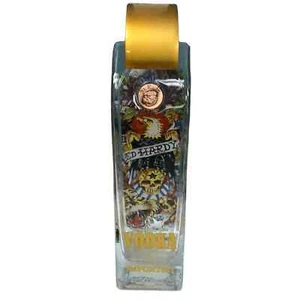 Ed Hardy By Christian Audigier EMPTY Vodka Bottle 1 Liter Skull And Eagle - Picture 1 of 7