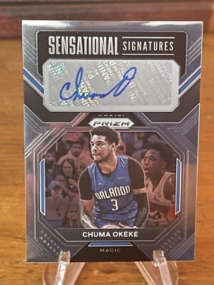 Chuma Okeke RC 2022-23 Panini Prizm Signatures Rookie Auto 🔥 Magic Auburn 🔥 - Image 1 of 2