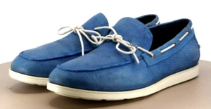 Cole Haan Nik Air Men's Boat Shoes Size 10 Leather Blue - Picture 1 of 11
