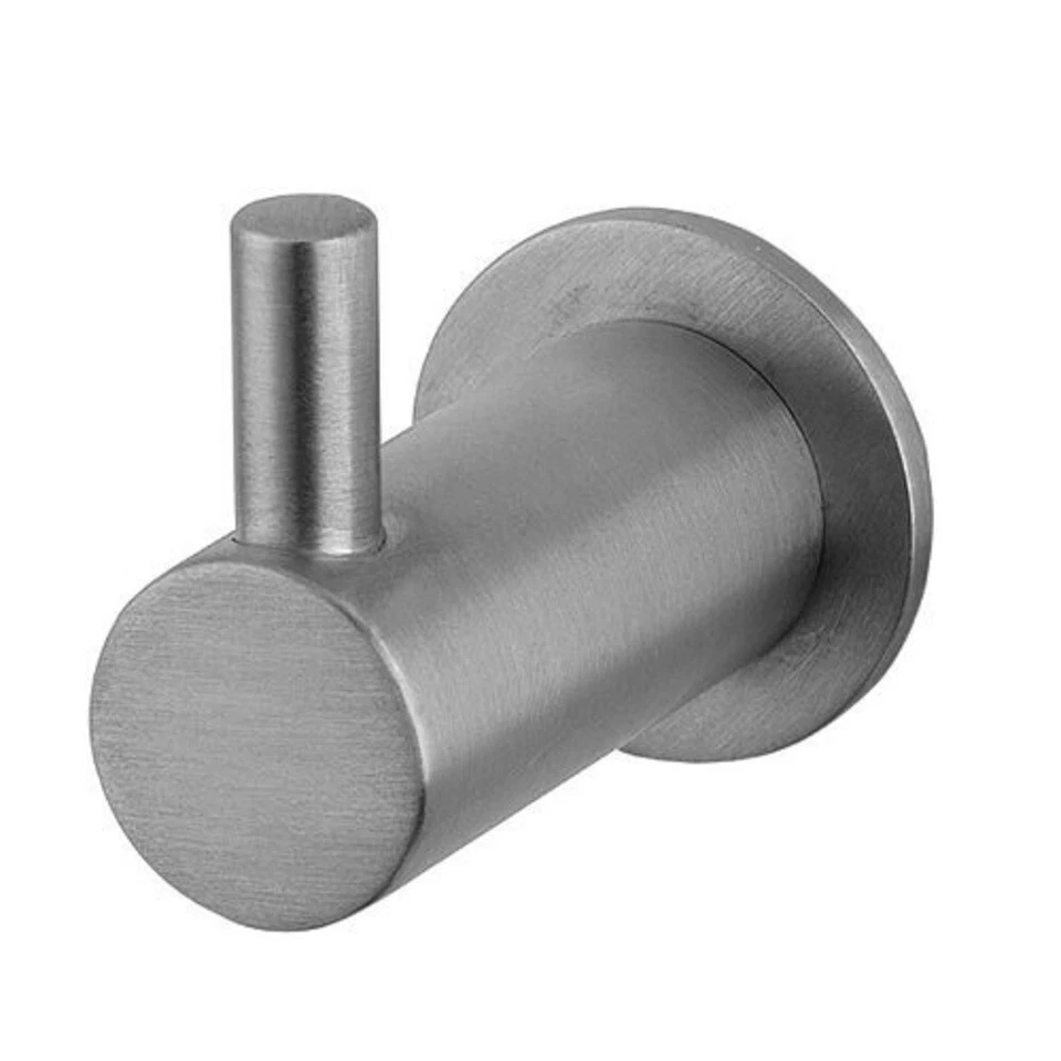 Brushed Satin Stainless Steel Contemporary Door Hat and Coat Robe Hook - Jss662