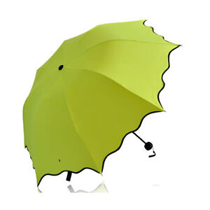 Frill Sun Rain Protected Umbrella Folding Secret Blossom Water Magic Umbrella