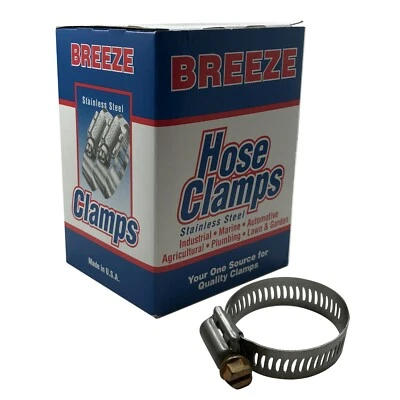 SHERCO-AUTO Box of 10 #16 Stainless Steel 13/16" to 1-1/2" Worm Gear Hose Clamp 1/2 Band USA