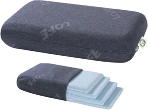Adjustable Memory Foam Pillow - 4 Heights from 1.2 to 4.8In, Cervical Pillow for - Picture 1 of 7
