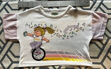 Vintage 1984 Girls Cabbage Patch Kids T Shirt Pink Purple Button Made In USA