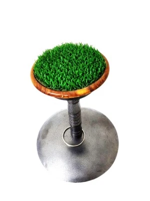 New Falconry Steel Block Perch 8" Top Indoor & Outdoor, Heavy Steel Base - Image 1 of 3