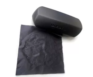 DIESEL Hard Clam Shell Eyeglasses Sunglasses 6 Inch Case + Cleaning Cloth NEW - Picture 1 of 1