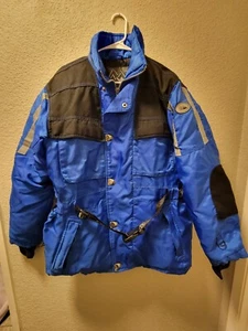 First Down Mens Teckno Streetwear Coat Size Large Blue & Grey Size 20 - Picture 1 of 9