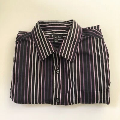 💲HACER OFERTA💲 Camisa de vestir George para hombre talla L (42-44) manga larga puños con botones Foto 1 de 4