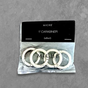 Set 4 moschettoni Miche 1" argento per maniglie borse, chiavi, accessori - Foto 1 di 3