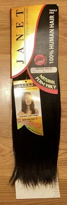 100% Human Hair Ext. Janet Collection. Natural Perm Yaky. 12"inch Color #2 - Image 1 of 2