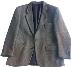 Harris Tweed X Chatsworth Blazer Jacket Men 42 Short Wool Knit Country Heritage - Picture 1 of 10