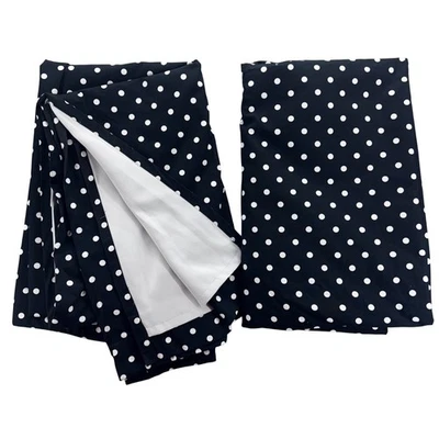 Juego de 2 paneles de cortina de lunares Pottery Barn Teen Blackout blanco negro 83,5" Foto 1 de 4