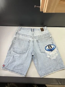Vtg y2k Distressed Jnco Jeans Shorts Skull 8ball Size 36 Skater READ DESCRIPTION - Picture 1 of 17