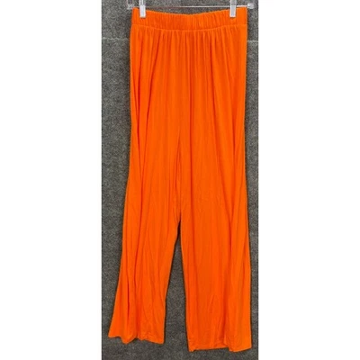 Розовый Lily гостиной брюки широкие ноги удобный повседневный эластичный пояс яркий оранжевый S - Изображение 1 из 4