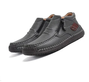 Solmelo Boots for Men - Men’s  Premium Leather Slip-On Driving Boots - Picture 1 of 11