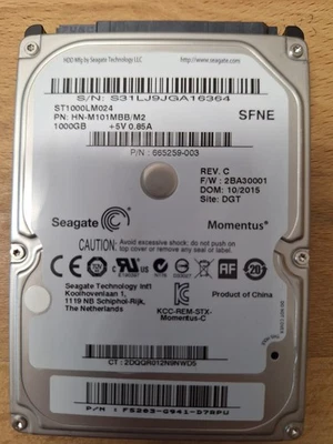 Seagate Momentus 1 TB, Intern, 5400RPM - Bild 1 von 2